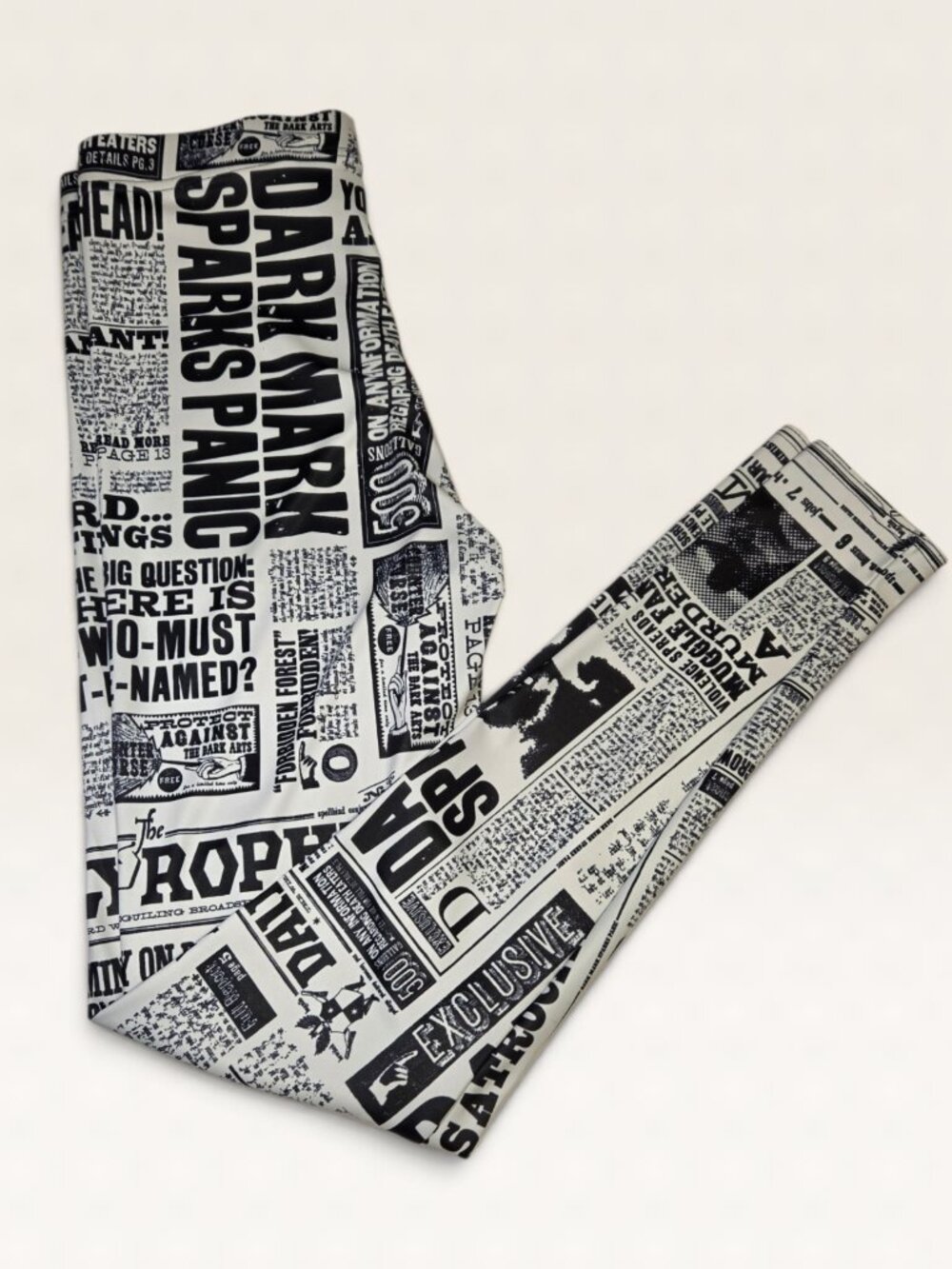 BlackMilk Harry Potter Daily Prophet Newspaper Leggings Size L